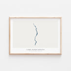 lake koocanusa british columbia map poster – minimalist lake wall art - image 2