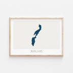mara lake british columbia map poster – minimalist lake wall art - image 2