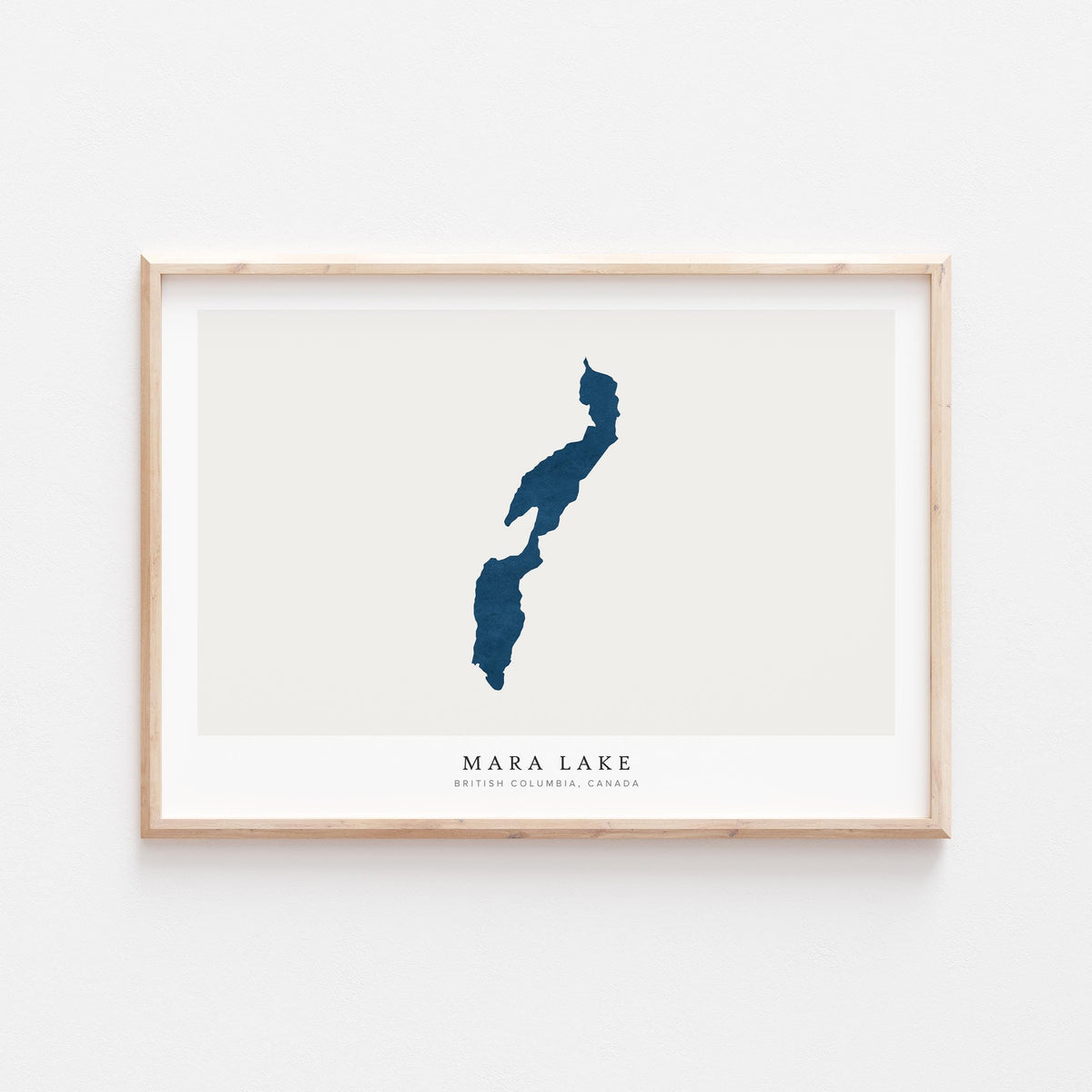 mara lake british columbia map poster – minimalist lake wall art - image 2