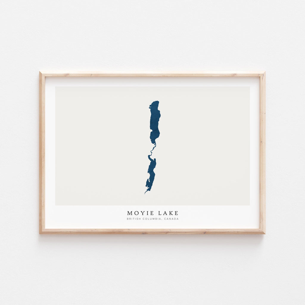 moyie lake british columbia map poster – minimalist lake wall art - image 2