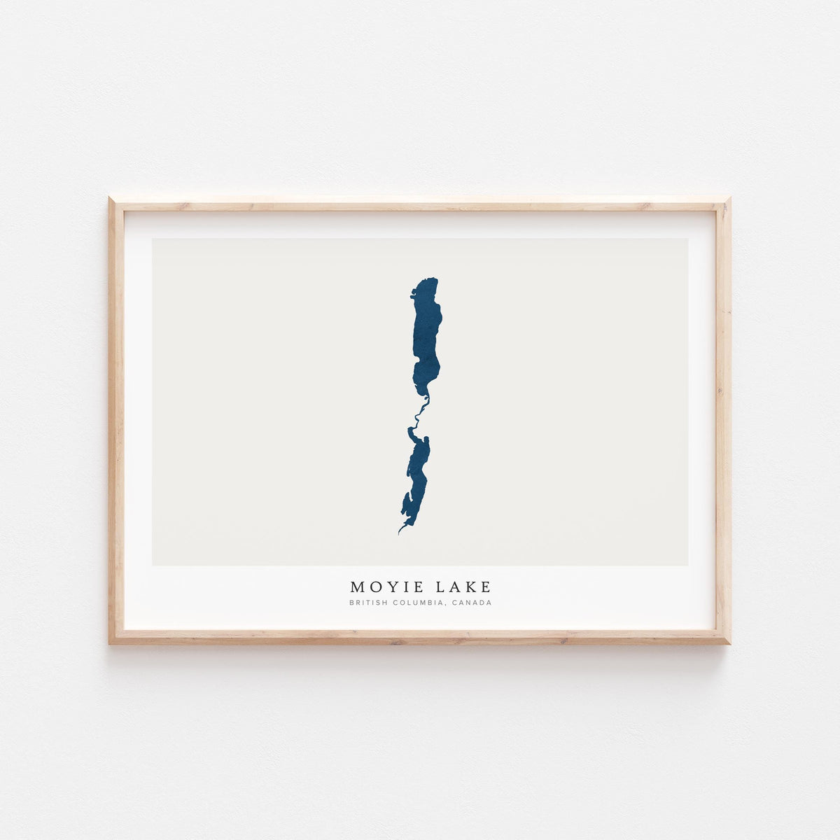 moyie lake british columbia map poster – minimalist lake wall art - image 2