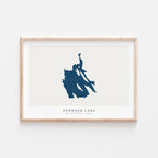 pennask lake british columbia map poster – minimalist lake wall art - image 2