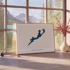 sakinaw lake british columbia map poster – minimalist lake wall art - image 4