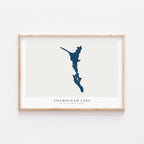 shawnigan lake british columbia map poster – minimalist lake wall art - image 2