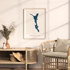 shawnigan lake british columbia map poster – minimalist lake wall art - image 5