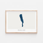 skaha lake british columbia map poster – minimalist lake wall art - image 2