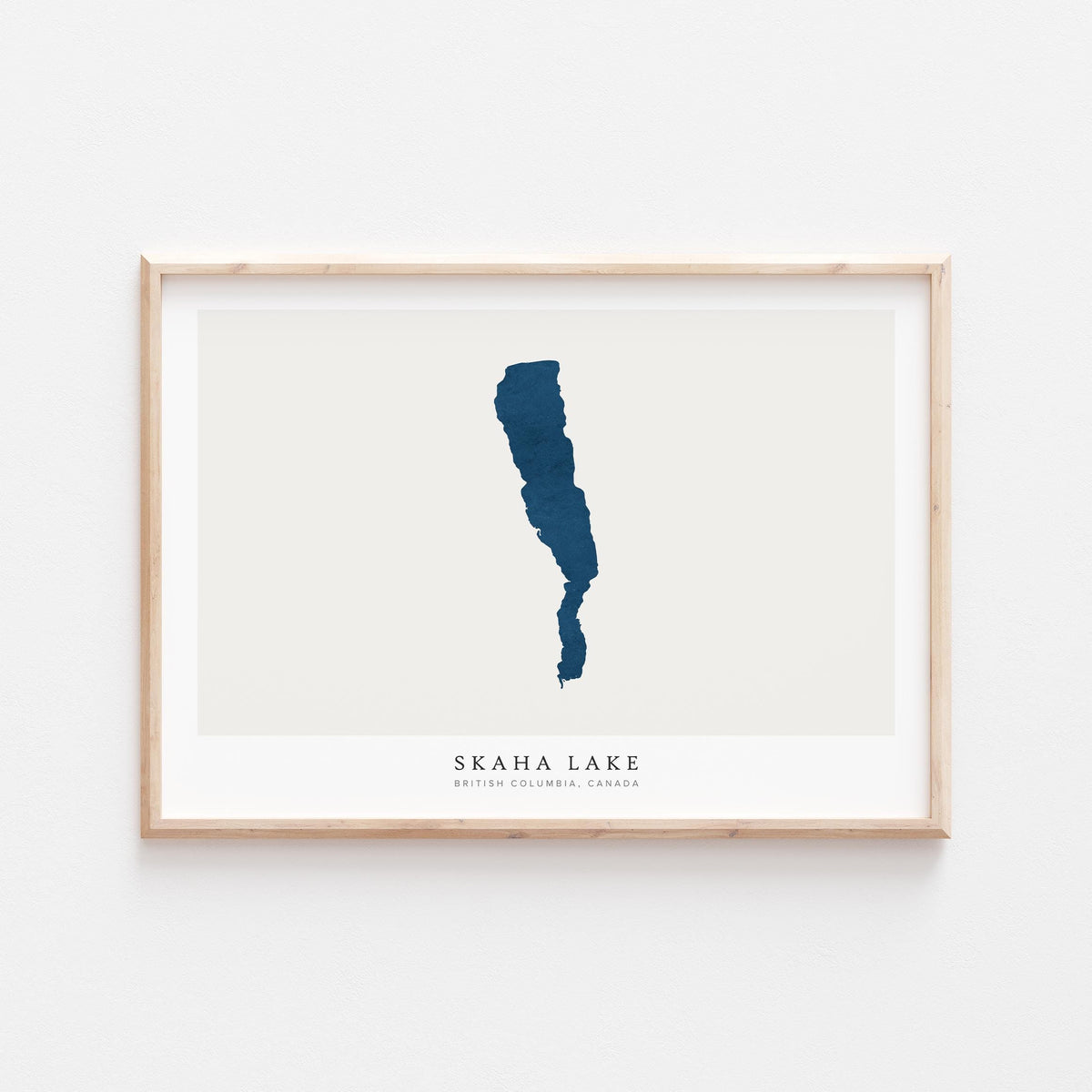 skaha lake british columbia map poster – minimalist lake wall art - image 2