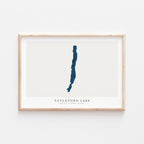 tatlayoko lake british columbia map poster – minimalist lake wall art - image 2