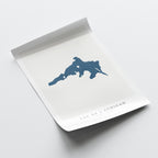 lac de l'achigan quebec map poster – minimalist lake wall art - image 6