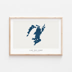 lac du cerf map print quebec map poster – minimalist lake wall art - image 2