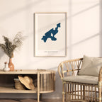 lac gauvreau quebec map poster – minimalist lake wall art - image 5