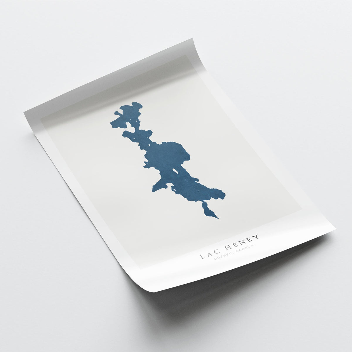 lac heney map print quebec map poster – minimalist lake wall art - image 6