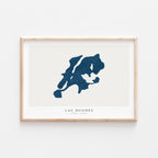 lac hughes map print quebec map poster – minimalist lake wall art - image 2