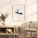 lac johnson map print quebec map poster – minimalist lake wall art - image 5