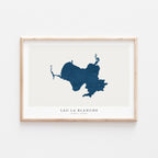 lac la blanche map print quebec map poster – minimalist lake wall art - image 2