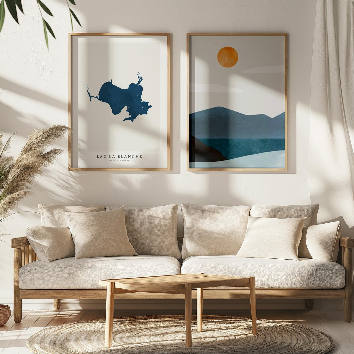 lac la blanche map print quebec map poster – minimalist lake wall art - image 7