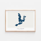 lac ludger map print quebec map poster – minimalist lake wall art - image 2