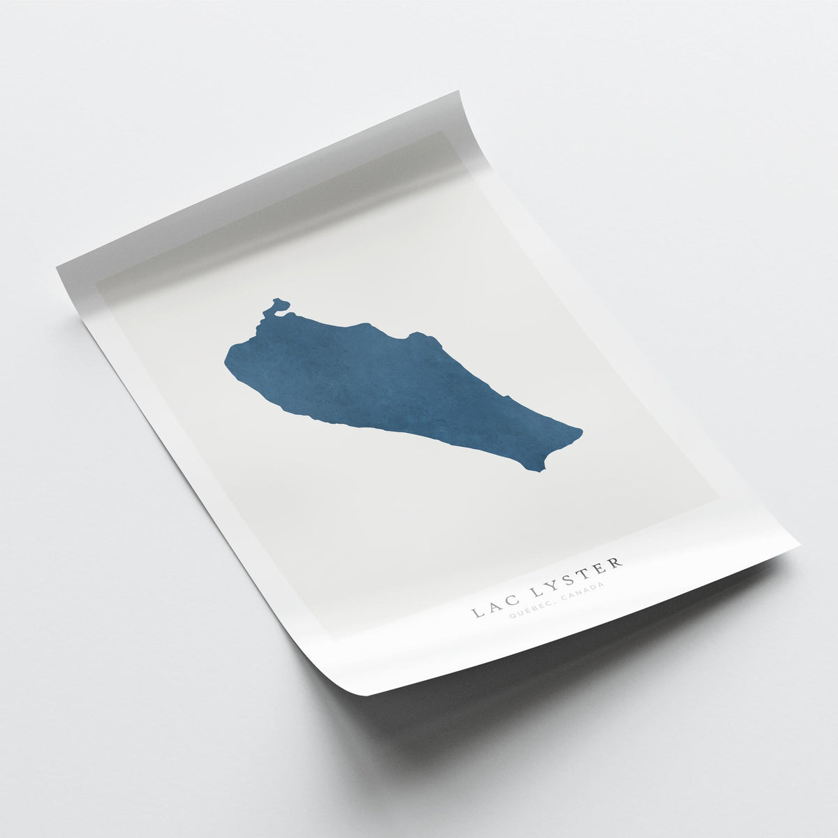 lac lyster map print quebec map poster – minimalist lake wall art - image 6