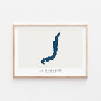 lac massawippi map print quebec map poster – minimalist lake wall art - image 2