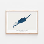 lac saint-pierre map art quebec map poster – minimalist lake wall art - image 1