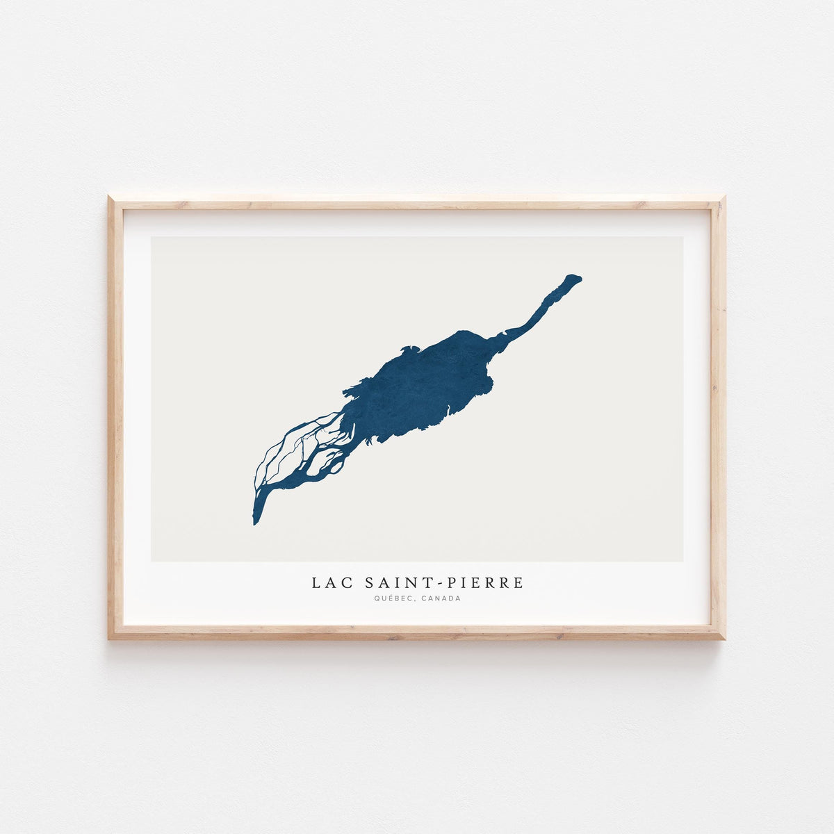 lac saint-pierre map art quebec map poster – minimalist lake wall art - image 1
