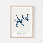 lac taureau map print quebec map poster – minimalist lake wall art - image 2