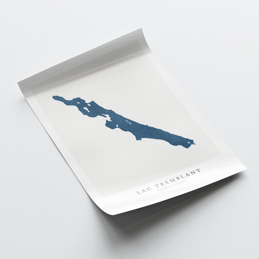 lac tremblant map print quebec map poster – minimalist lake wall art - image 6