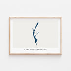 lake memphremagog map art quebec map poster – minimalist lake wall art - image 2