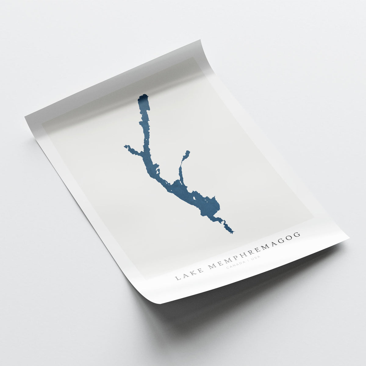 lake memphremagog map art quebec map poster – minimalist lake wall art - image 6
