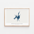 reservoir baskatong map print quebec map poster – minimalist lake wall art - image 2
