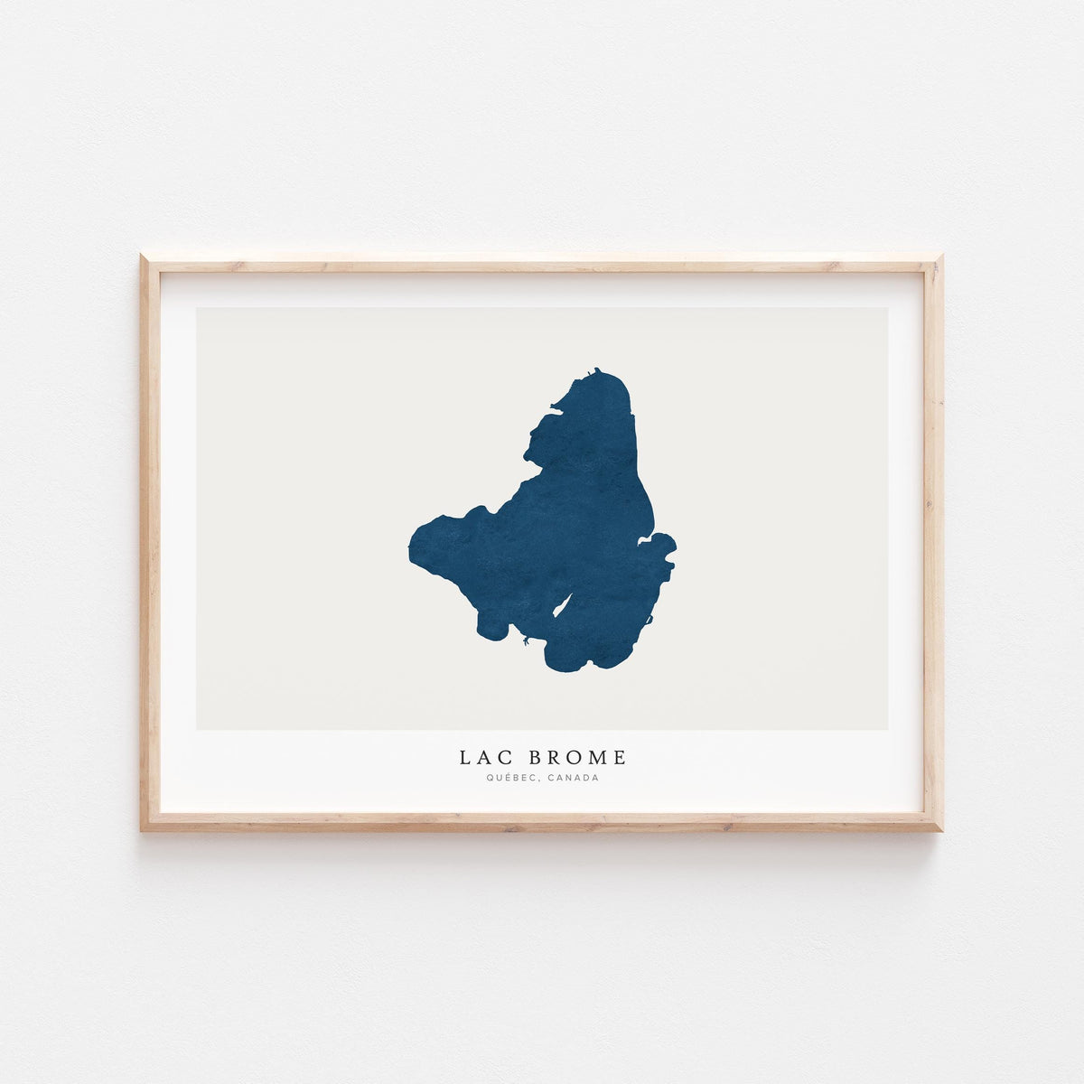lac brome map print quebec map poster – minimalist lake wall art - image 2