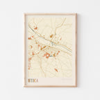 utica, new york map poster - image 1