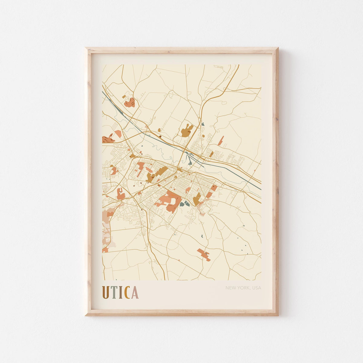 utica, new york map poster - image 1