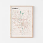 iowa city, iowa map poster - image 1
