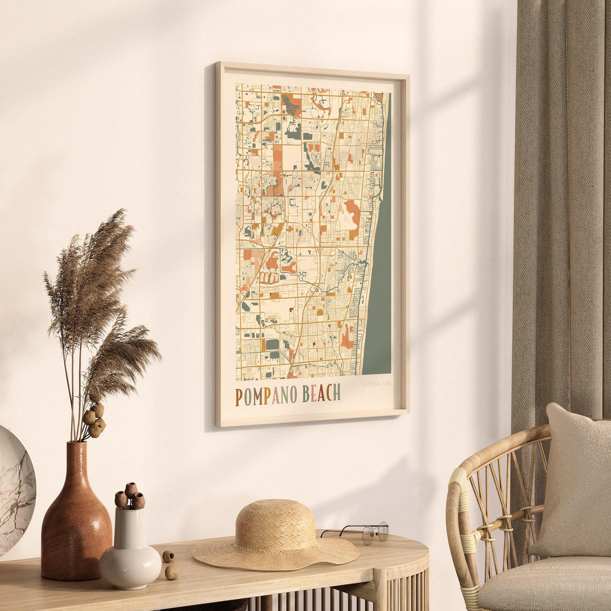 pompano beach, florida map poster - image 2