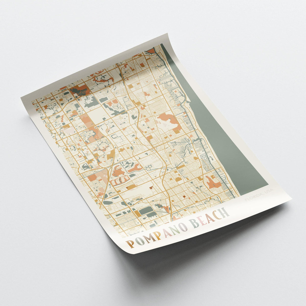 pompano beach, florida map poster - image 4