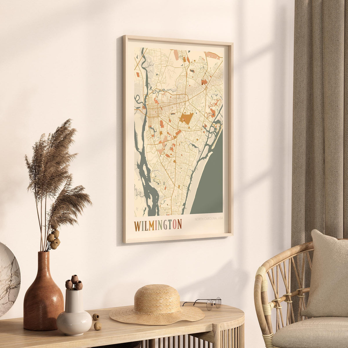 wilmington, north carolina map poster - image 2