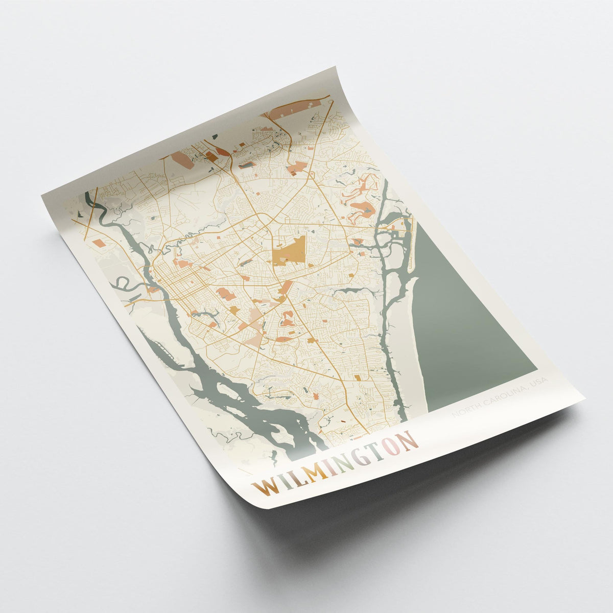 wilmington, north carolina map poster - image 4