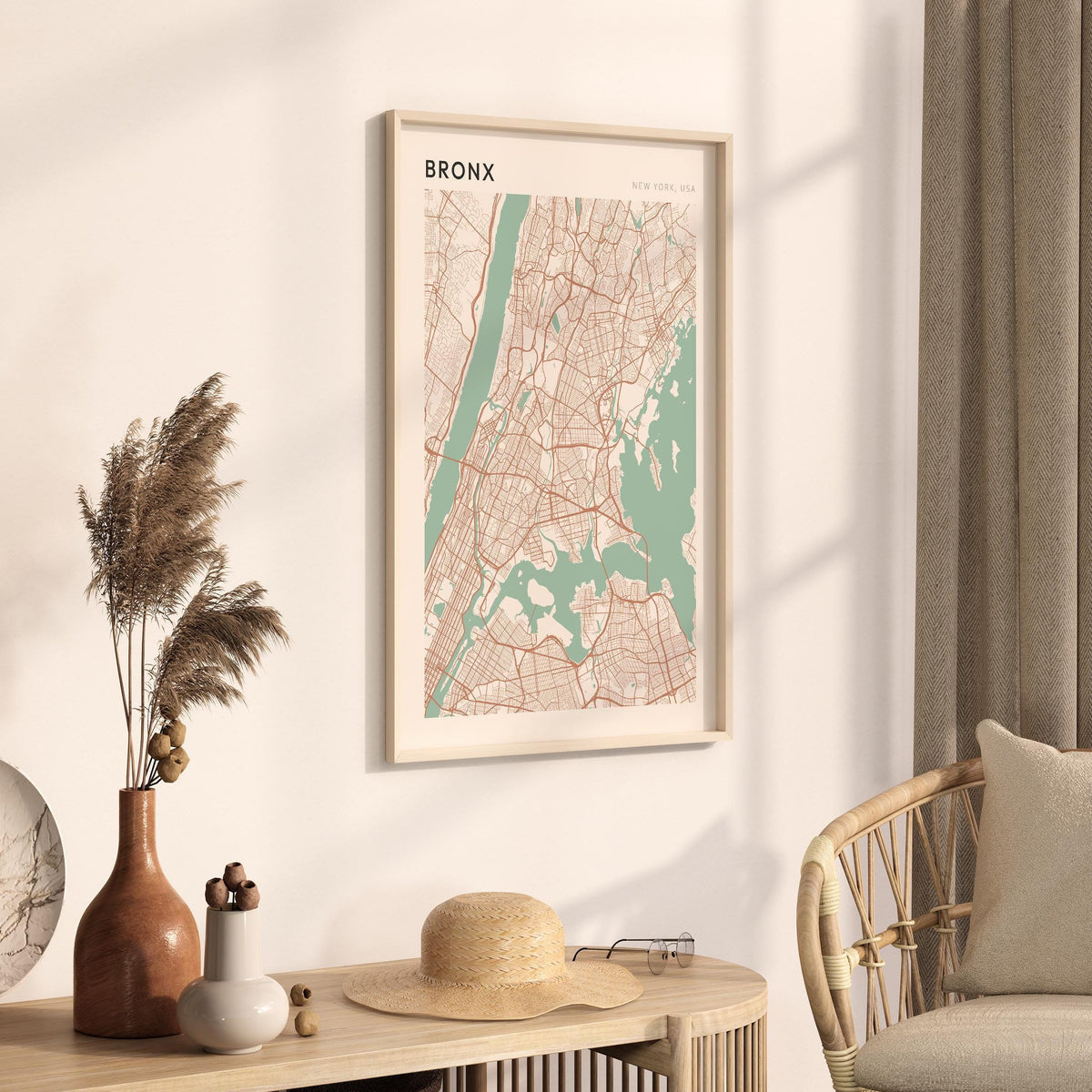 bronx, new york map poster - image 3