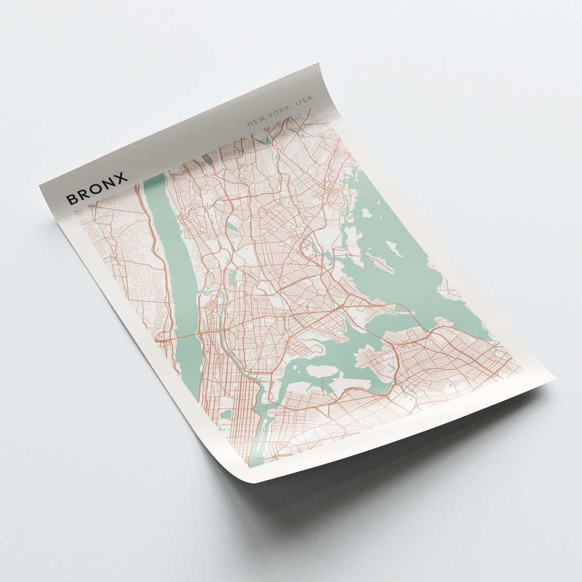 bronx, new york map poster - image 4