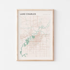 lake charles, louisiana map poster - image 1