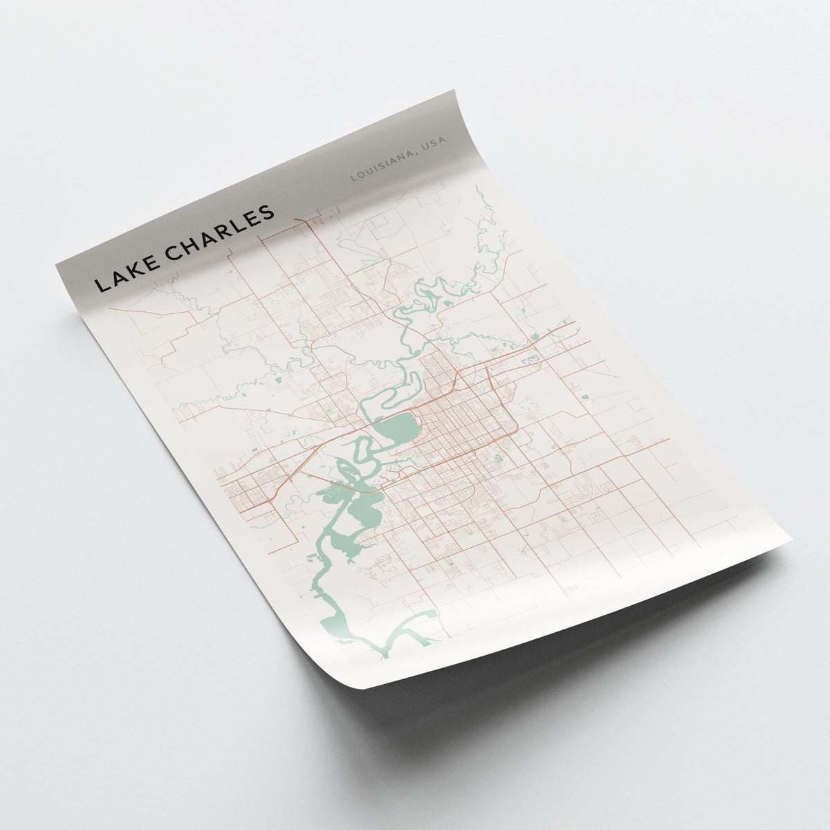 lake charles, louisiana map poster - image 4
