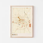 muncie, indiana map poster - image 1