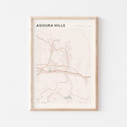 agoura hills, california map poster - image 1