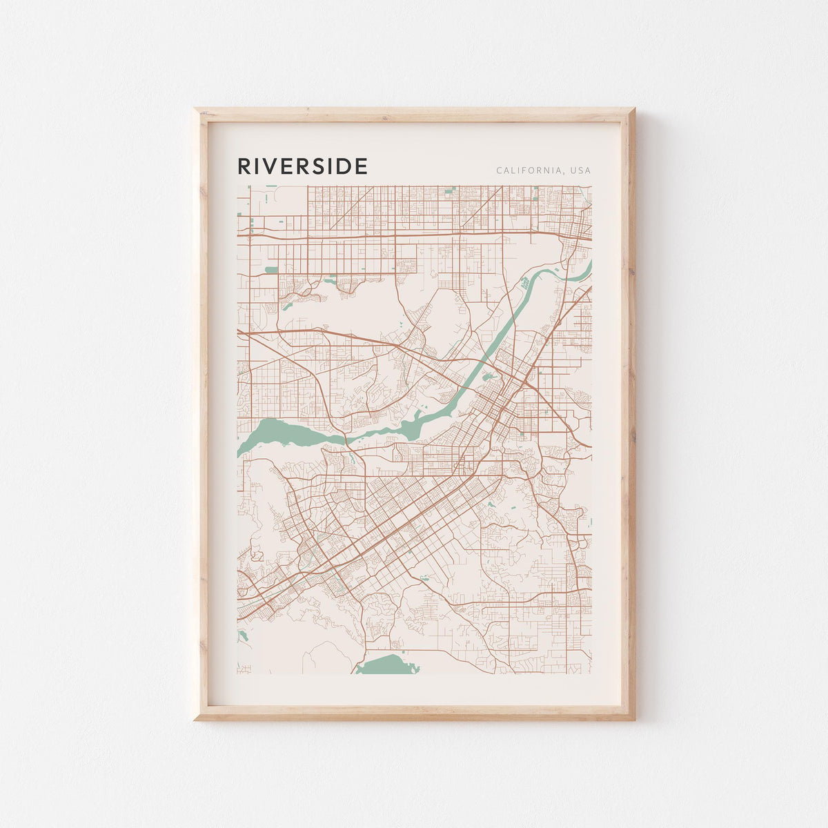 riverside, california map poster - image 1
