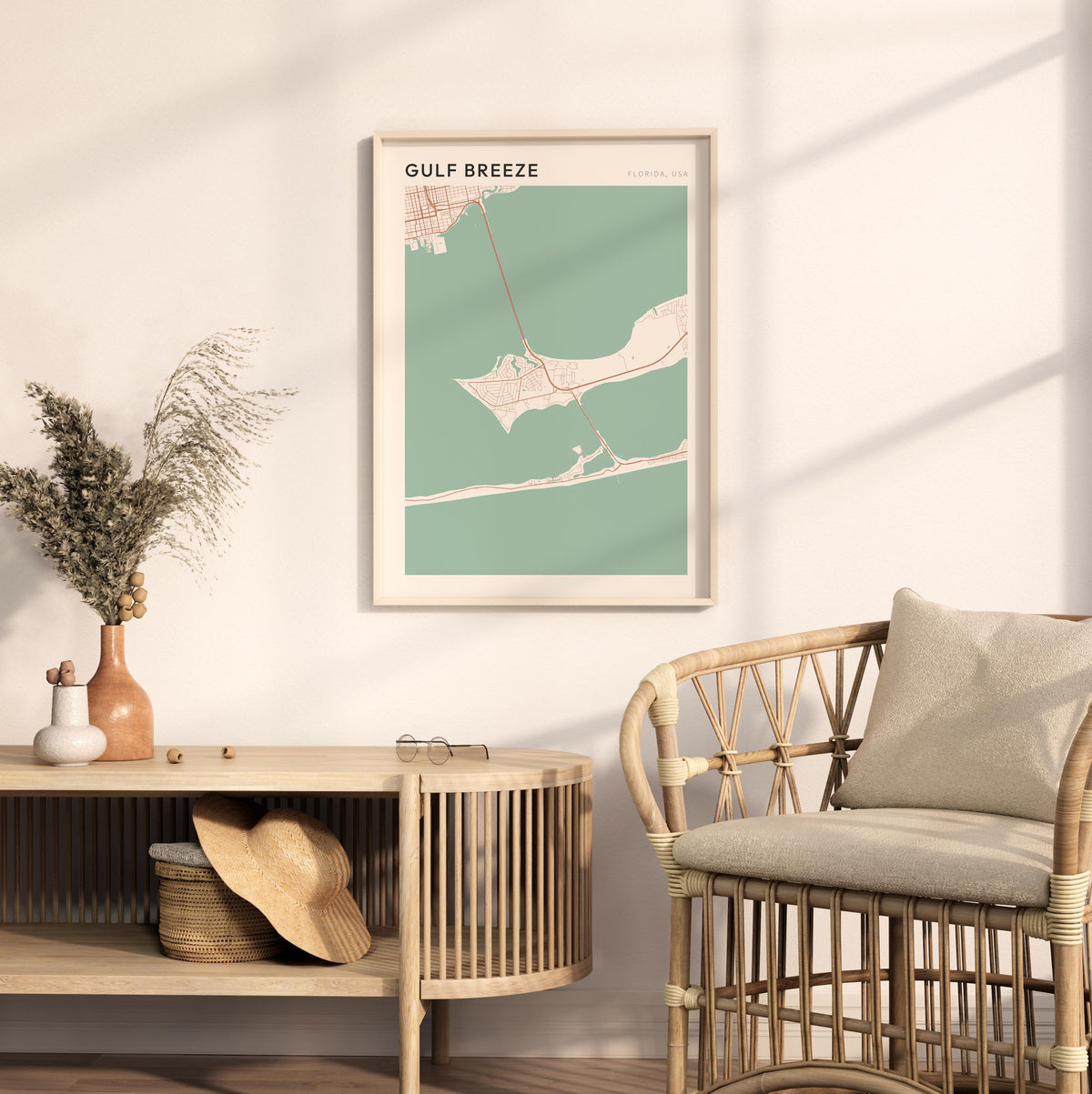 gulf breeze, florida map poster - image 3