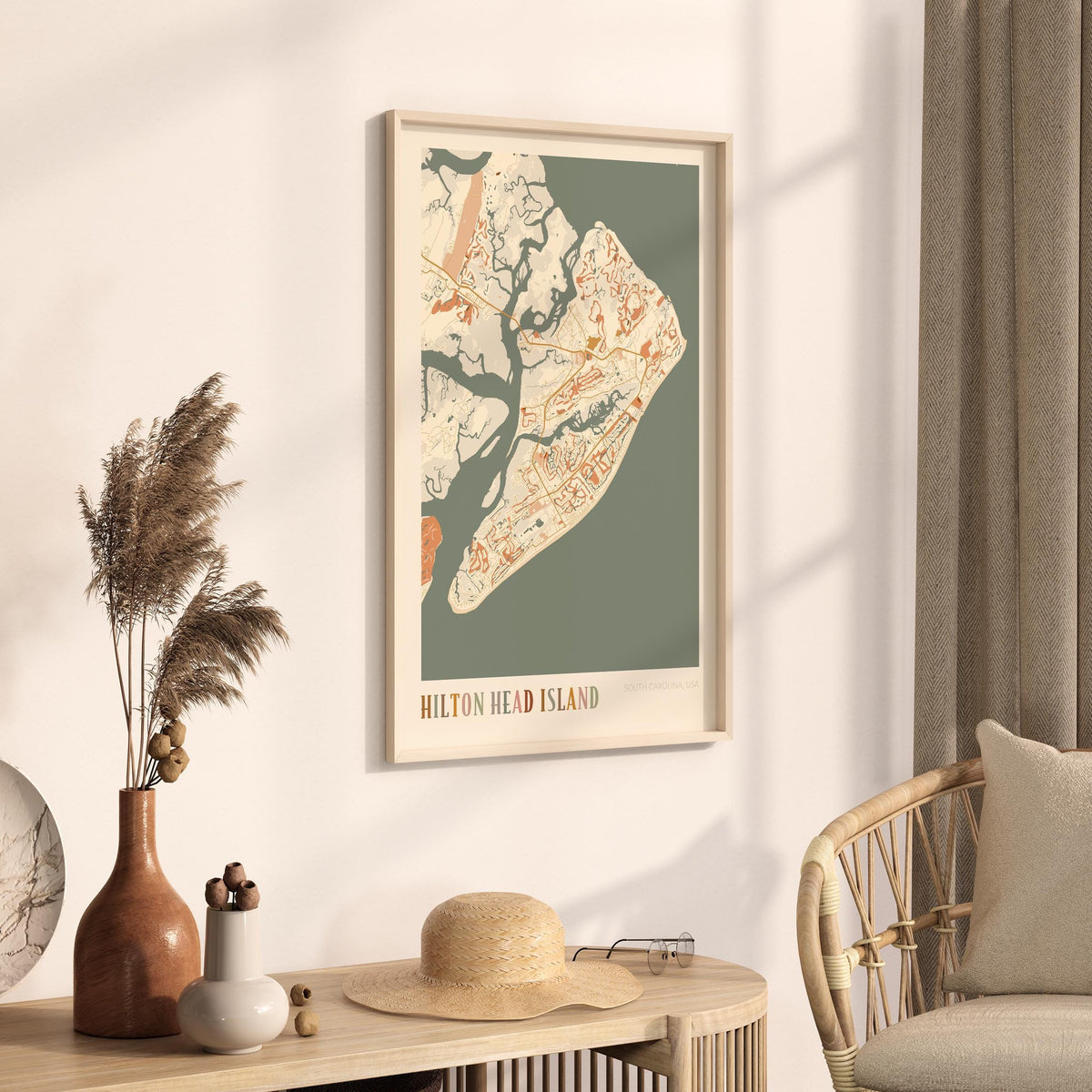 hilton head island, south carolina map poster - image 2
