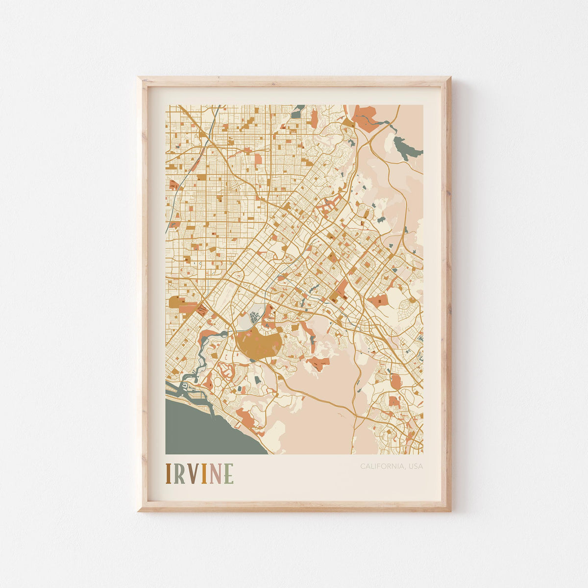 irvine, california map poster - image 1