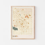 nampa, idaho map poster - image 1