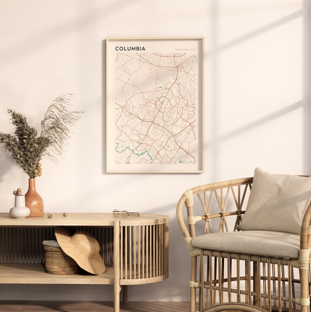 columbia, maryland map poster - image 3